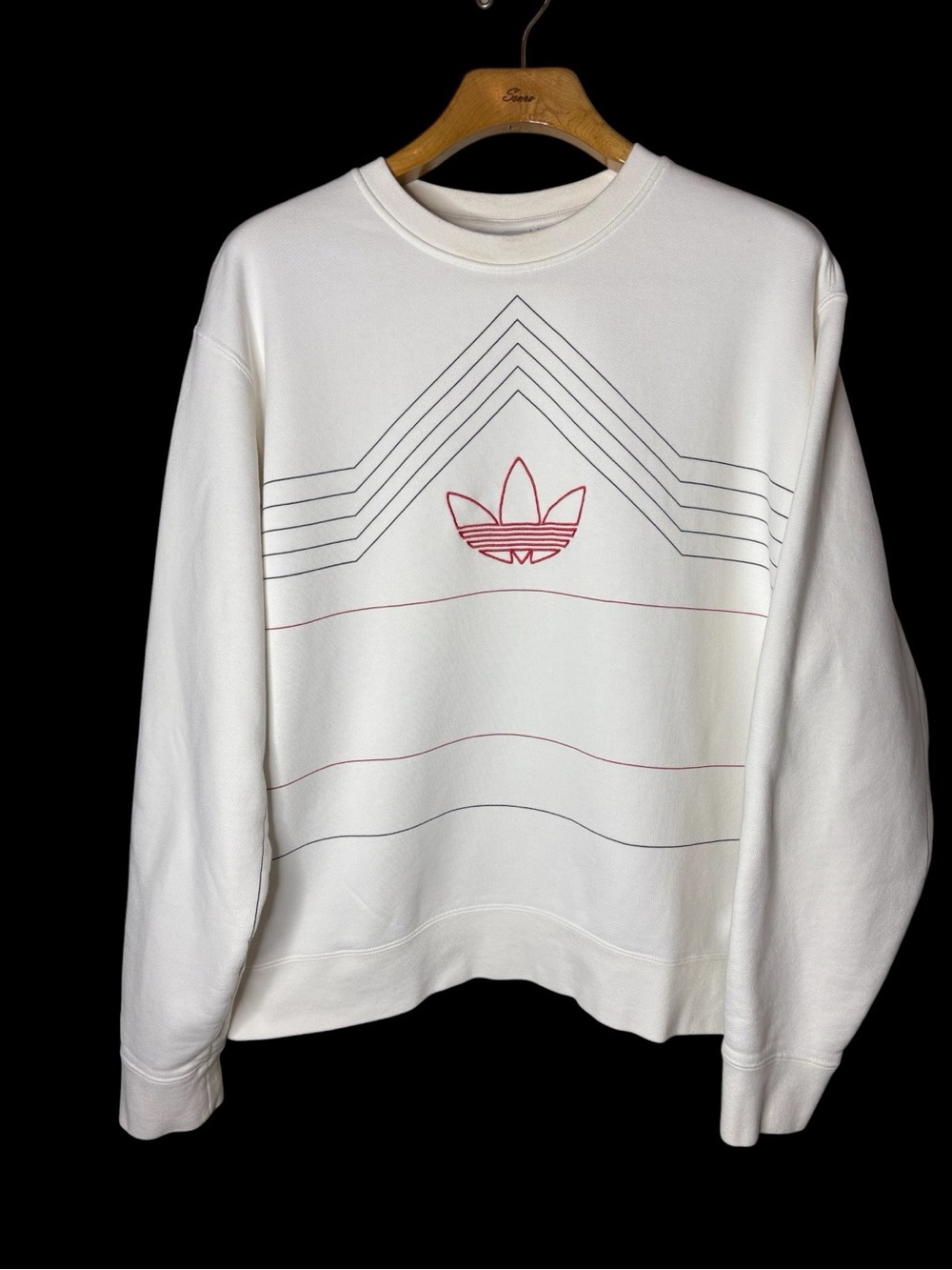 Adidas Rivalry Retro Crewneck Sweatshirt Embroidered Tri Leaf Logo Men’s Sz XL
